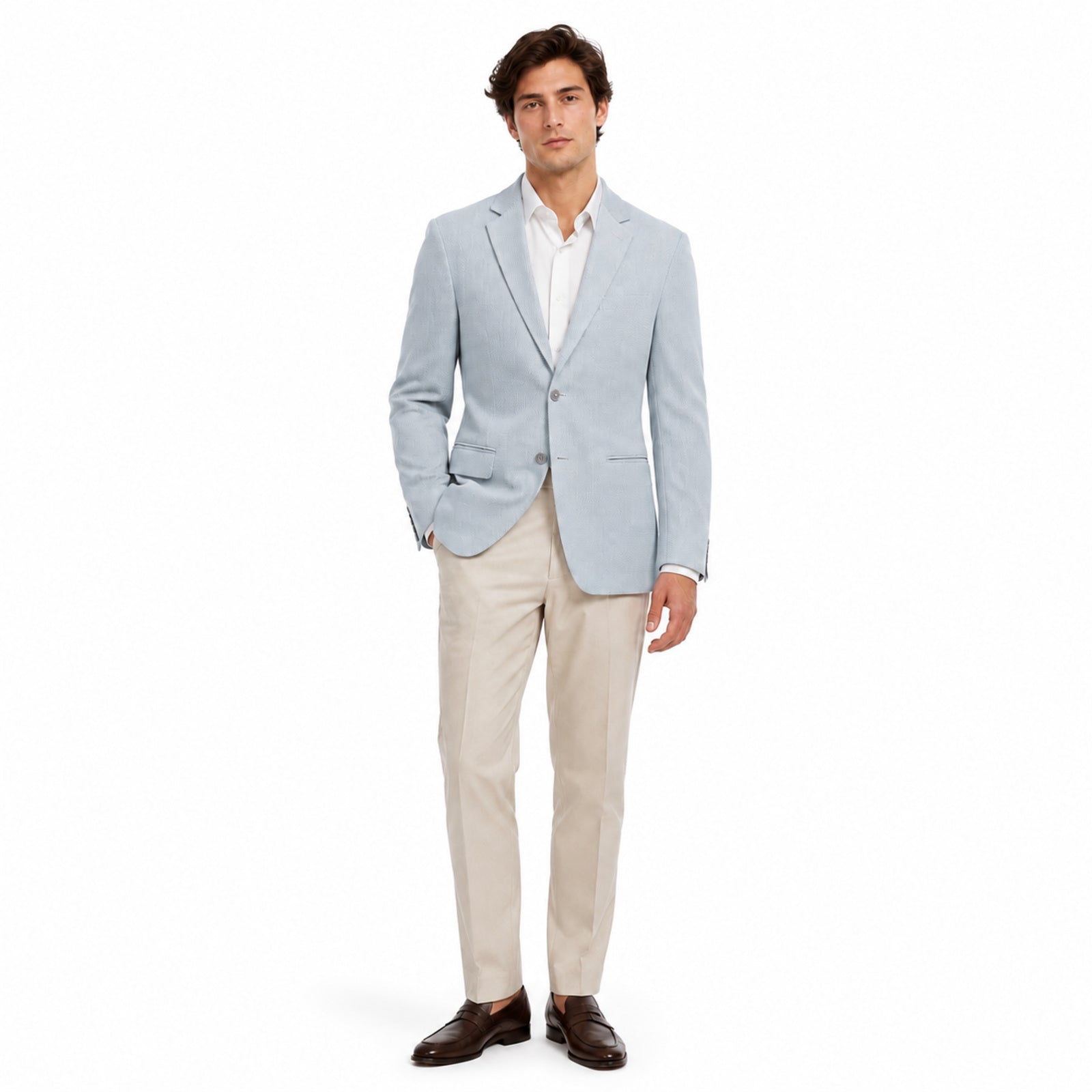 Men's Arctic Sky Luxe Textured Blazer