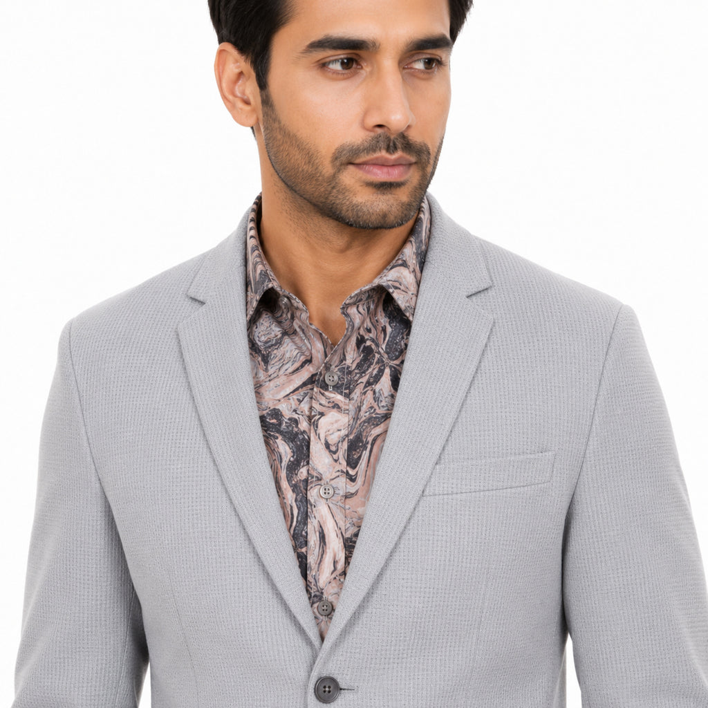 Men's Arctic Sky Luxe Textured Blazer