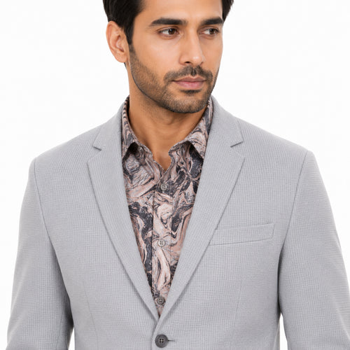 Men's Arctic Sky Luxe Textured Blazer