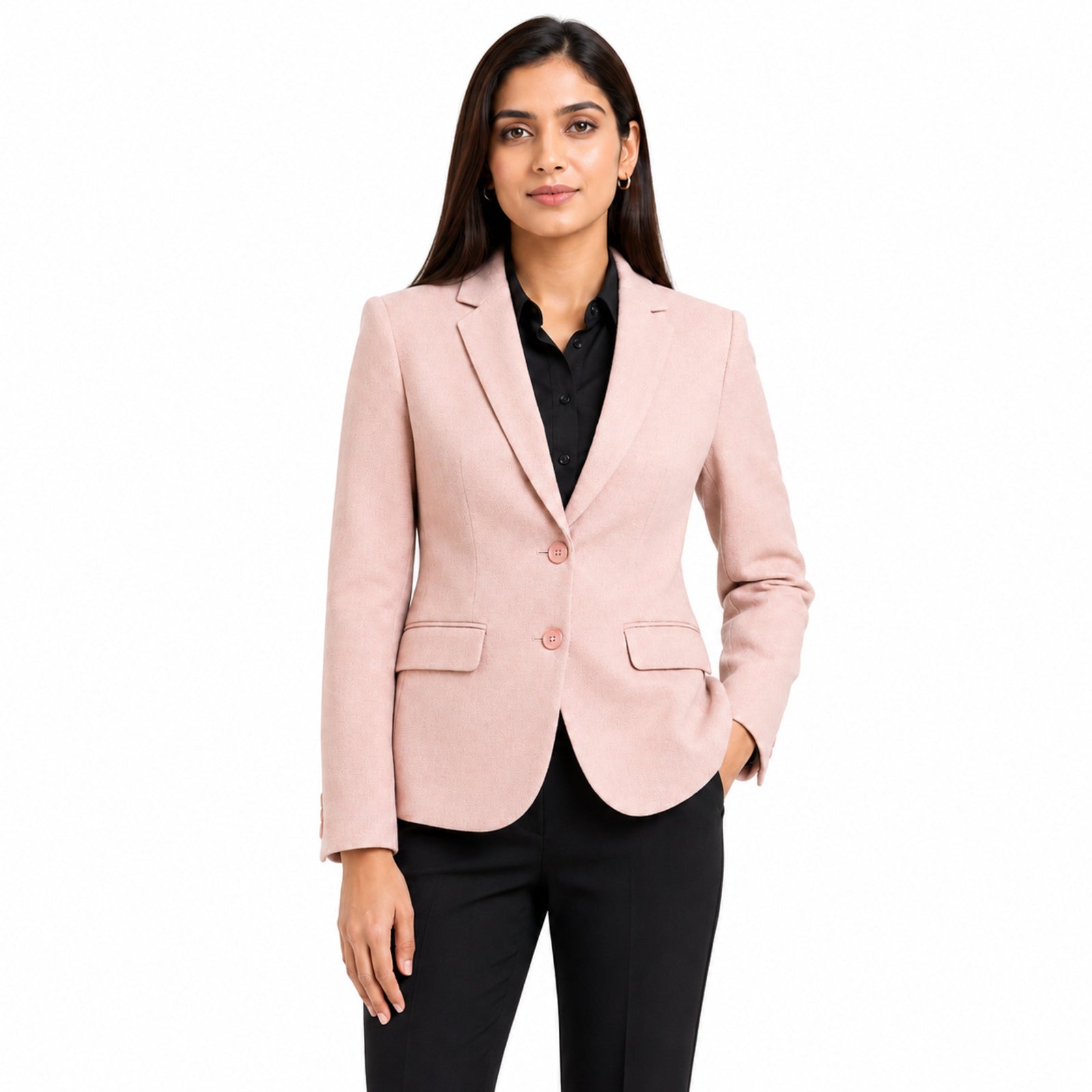 Women's Elegant Peach Formal Blazer