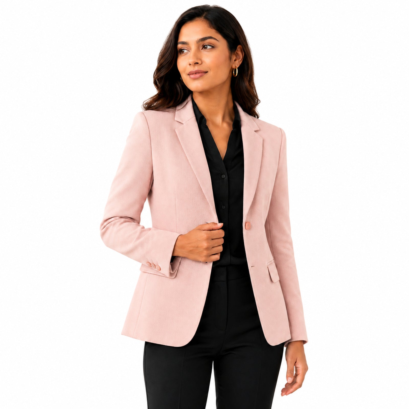 Women's Elegant Peach Formal Blazer