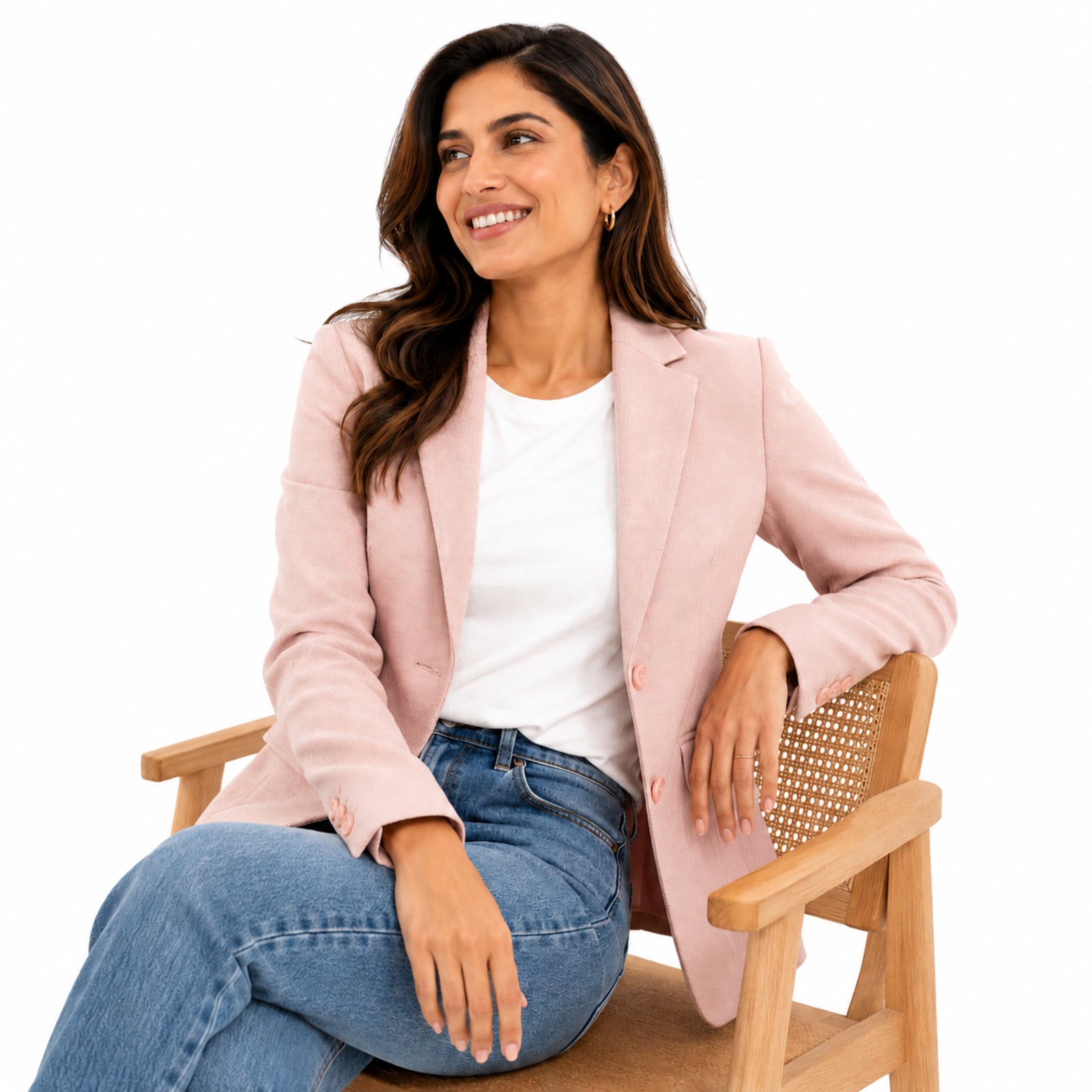 Women's Elegant Peach Formal Blazer