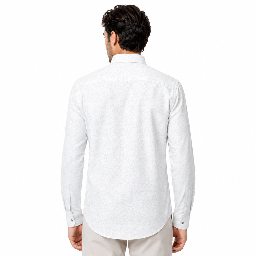 Men's Abstract Print Casual Full Sleeve Shirt