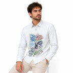 Men's Abstract Print Casual Full Sleeve Shirt