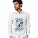 Men's Abstract Print Casual Full Sleeve Shirt