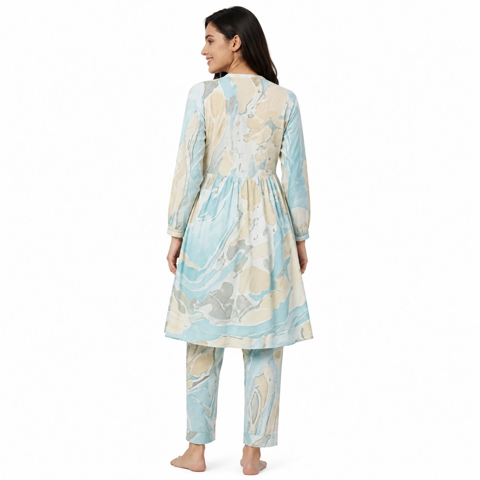 Sky Marble Printed Co-ord Set