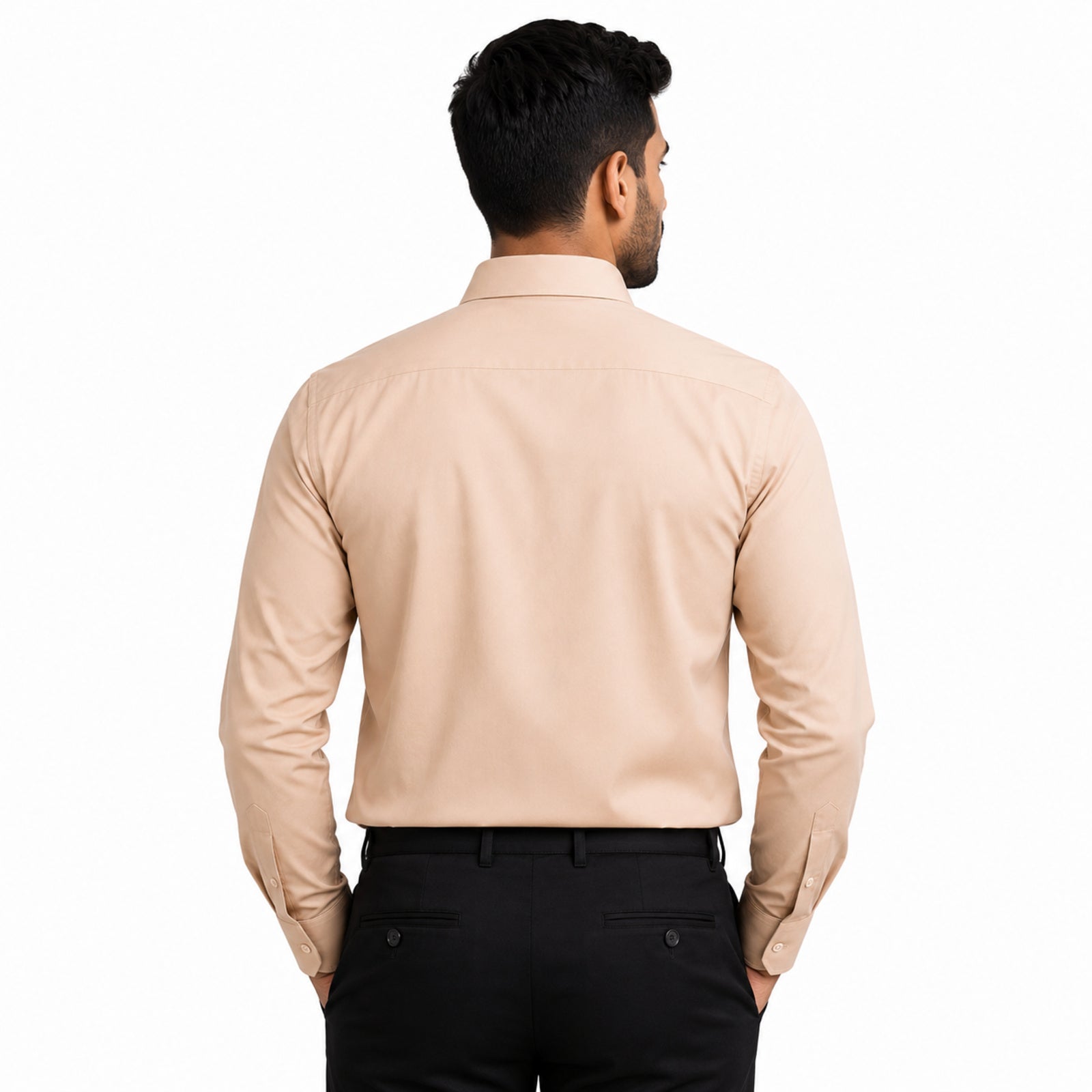 Men's Beige Formal Shirt