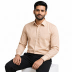 Men's Beige Formal Shirt