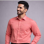 Men's Coral Pink Formal Shirt