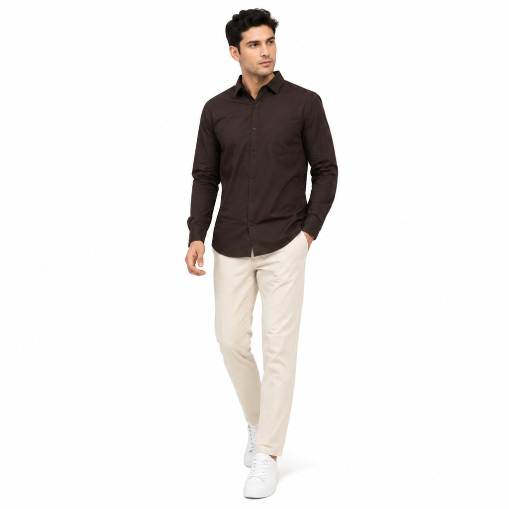 Men's Brown Formal Shirt