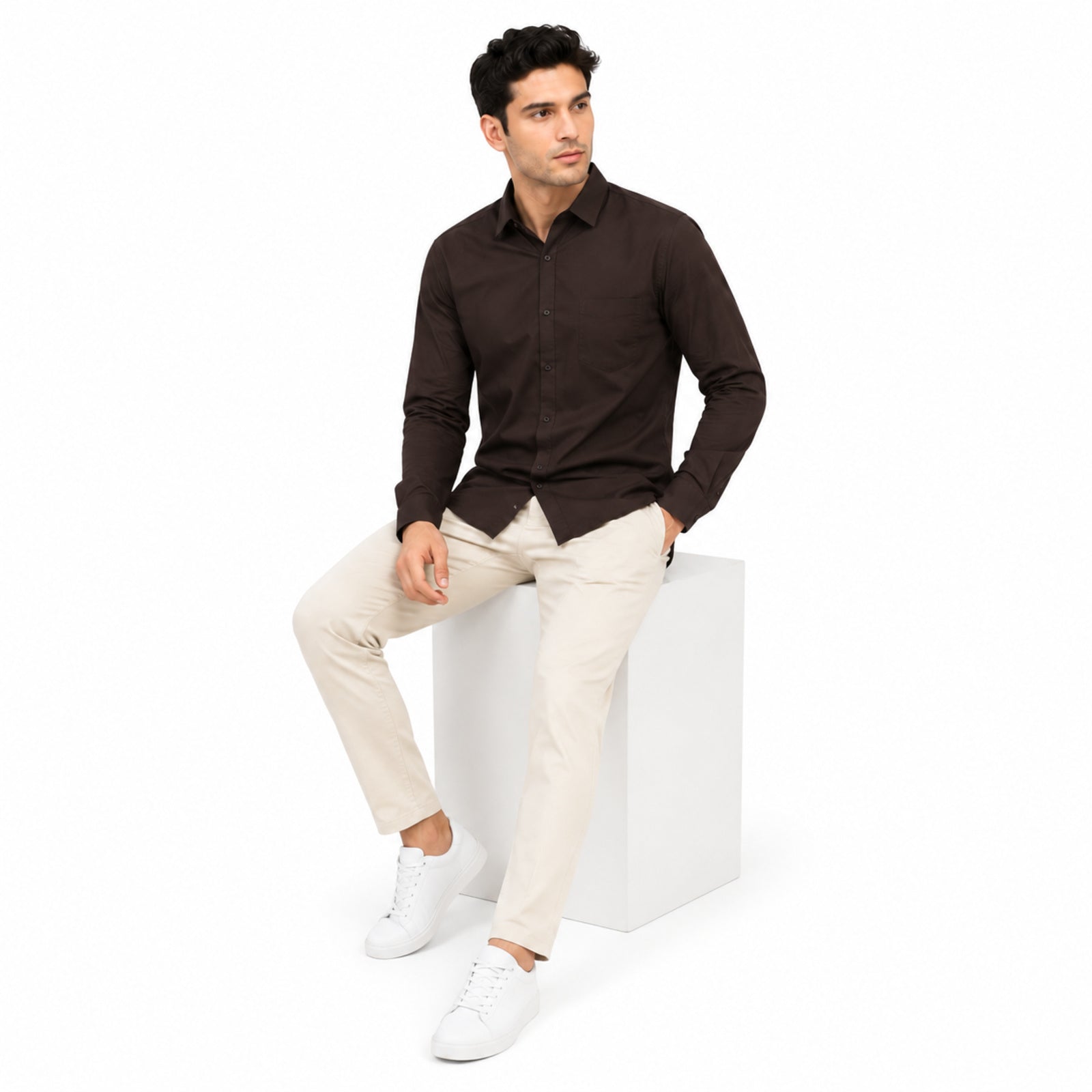 Men's Brown Formal Shirt