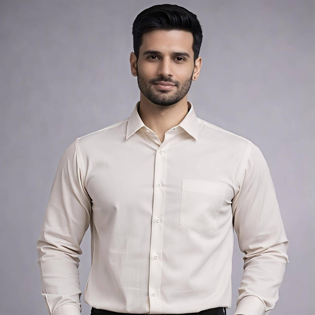 Men's Off-White Formal Shirt
