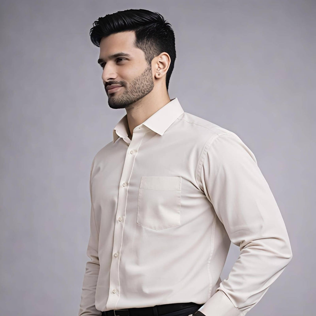 Men's Off-White Formal Shirt
