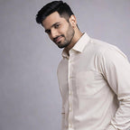 Men's Off-White Formal Shirt