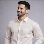 Men's Off-White Formal Shirt