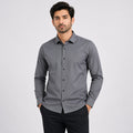 Men's Olive Micro Pattern Formal Shirt-1