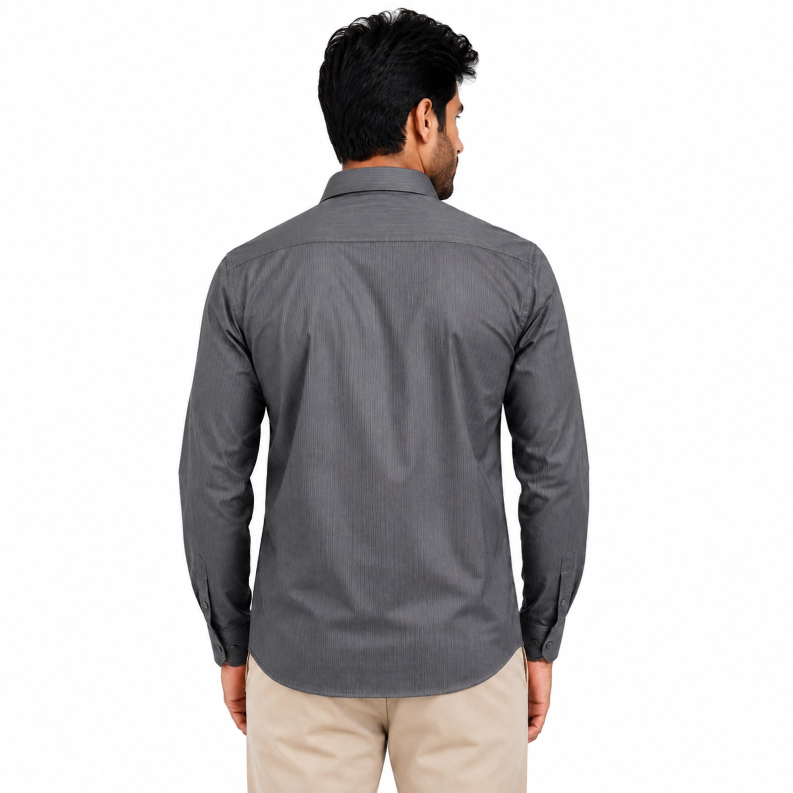 Men's Grey Micro Pattern Formal Shirt