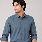 Men's Peacock Micro Pattern Formal Shirt-3