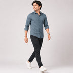 Men's Peacock Micro Pattern Formal Shirt-2