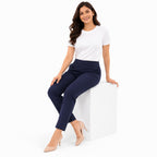 Classic Navy Wide Leg Casual Pants