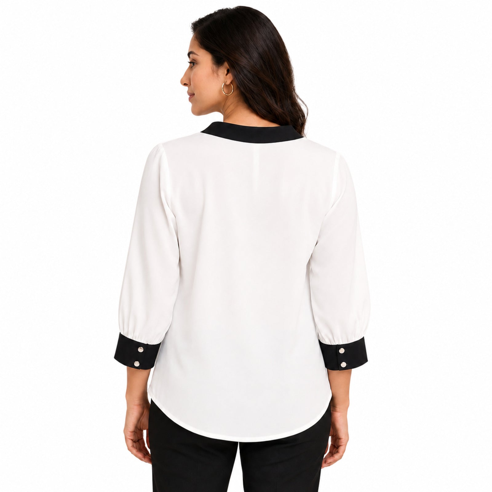 Women's Sophisticated Monochrome Angrakha Style Co-ord Set