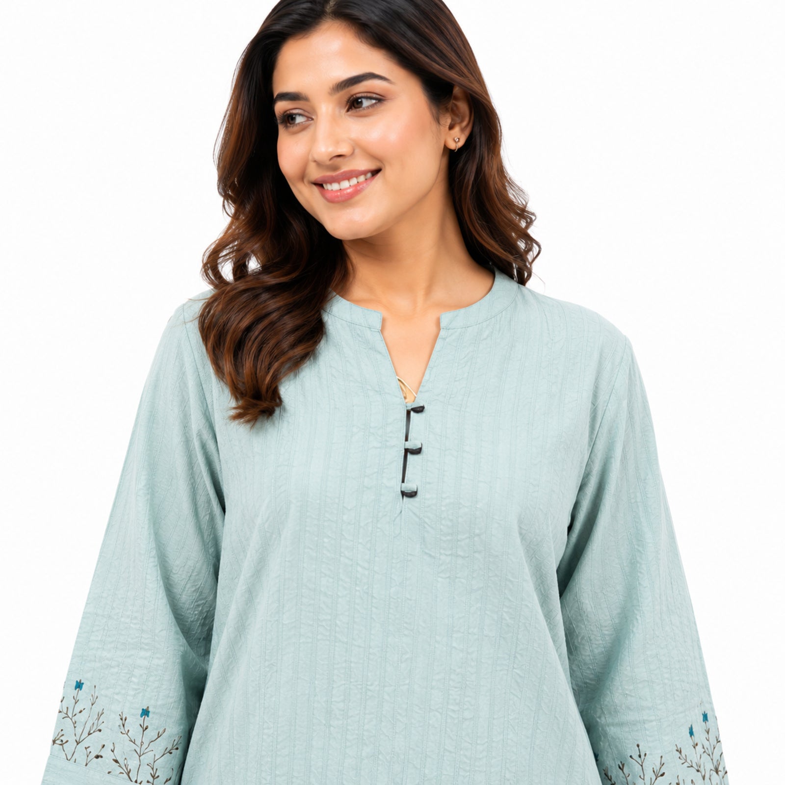 Women's Pista Embroidered Cotton Co-Ord Set