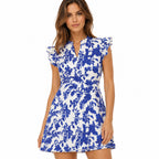 Blue Blossom Midi Dress