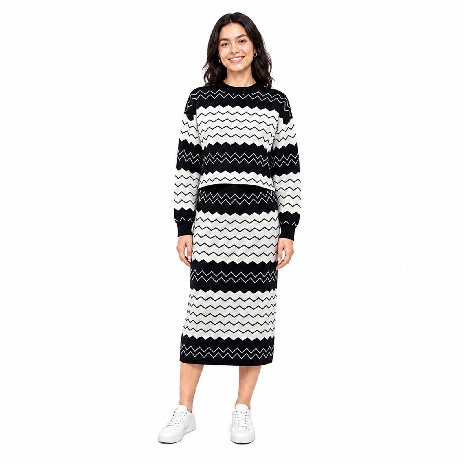 Monochrome Zigzag Co-ord Set