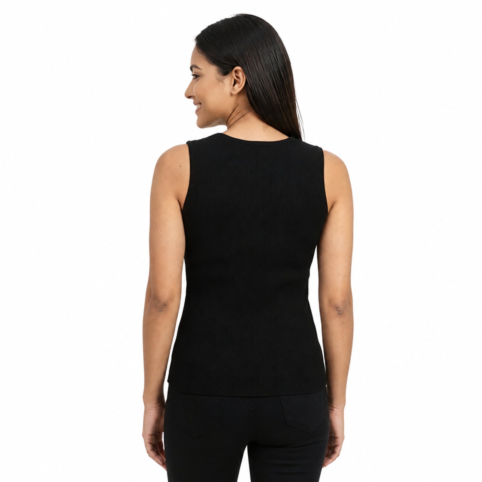 Women's Textured Knit Sleeveless Tank Top