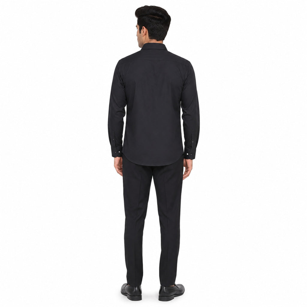 Formal Deep Navy Check Blue Shirts