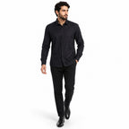 Formal Deep Navy Check Blue Shirts