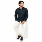 Formal Green Micro-Check Shirts