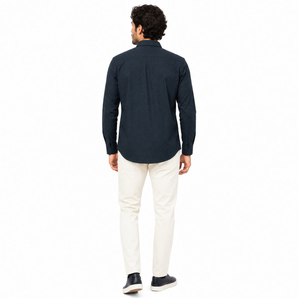 Formal Green Micro-Check Shirts