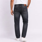 Men's Dark Grey Faded Regular Fit Casual Denim Jeans