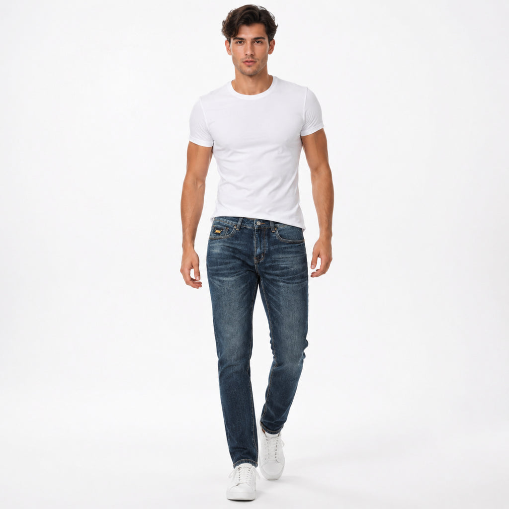 Men's Midnight Indigo Slim Fit Casual Denim Jeans