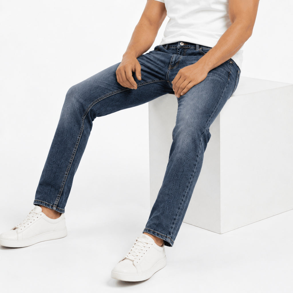 Men's Blackish Indigowash Slim Fit Casual Denim Jeans
