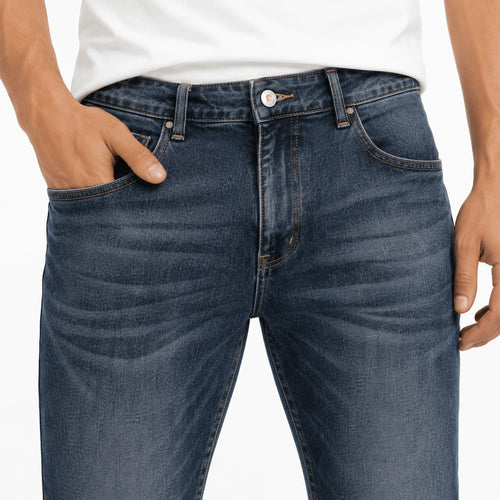 Men's Blackish Indigowash Slim Fit Casual Denim Jeans