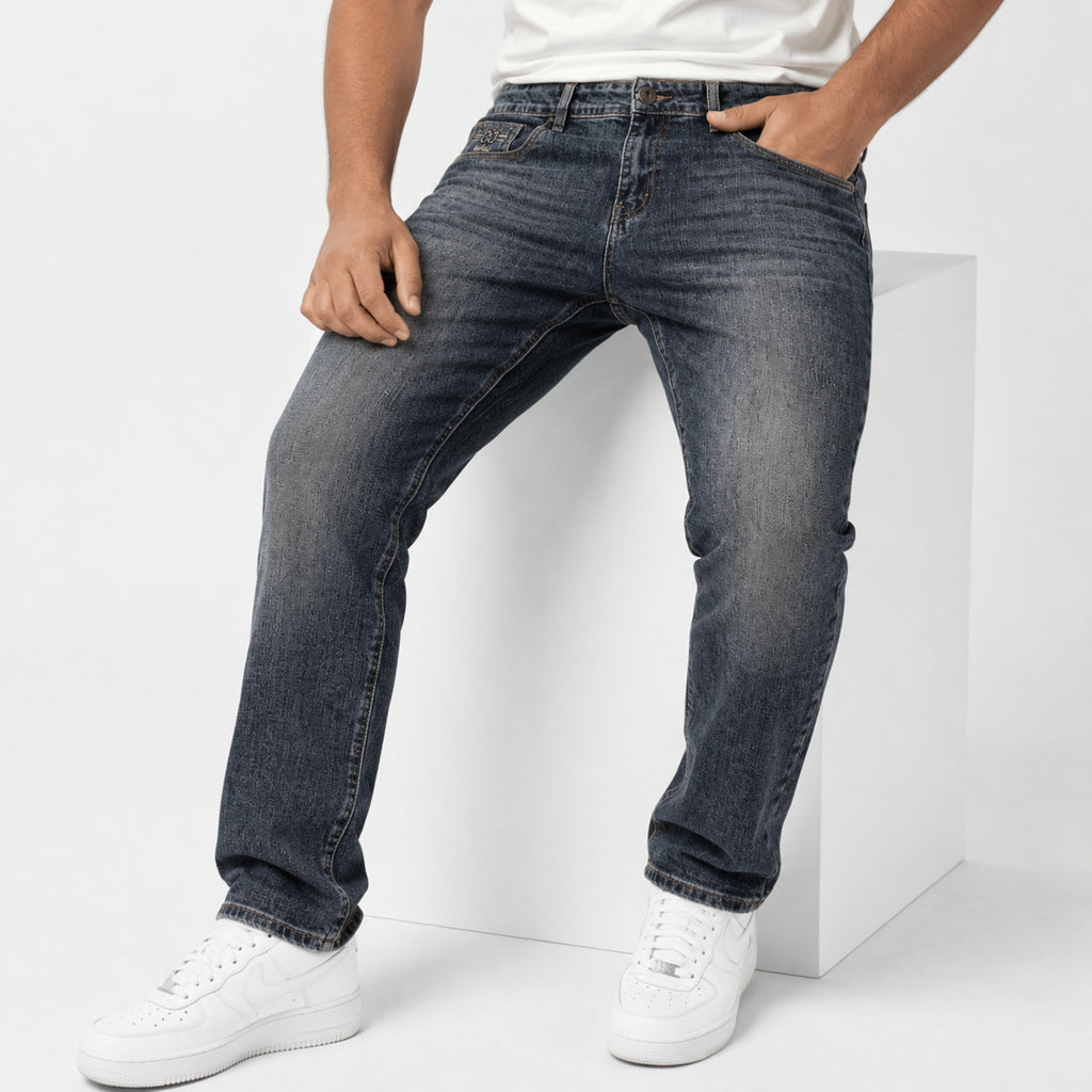 Men's Blackish Indigowash Slim Fit Urban Casual Denim Jeans