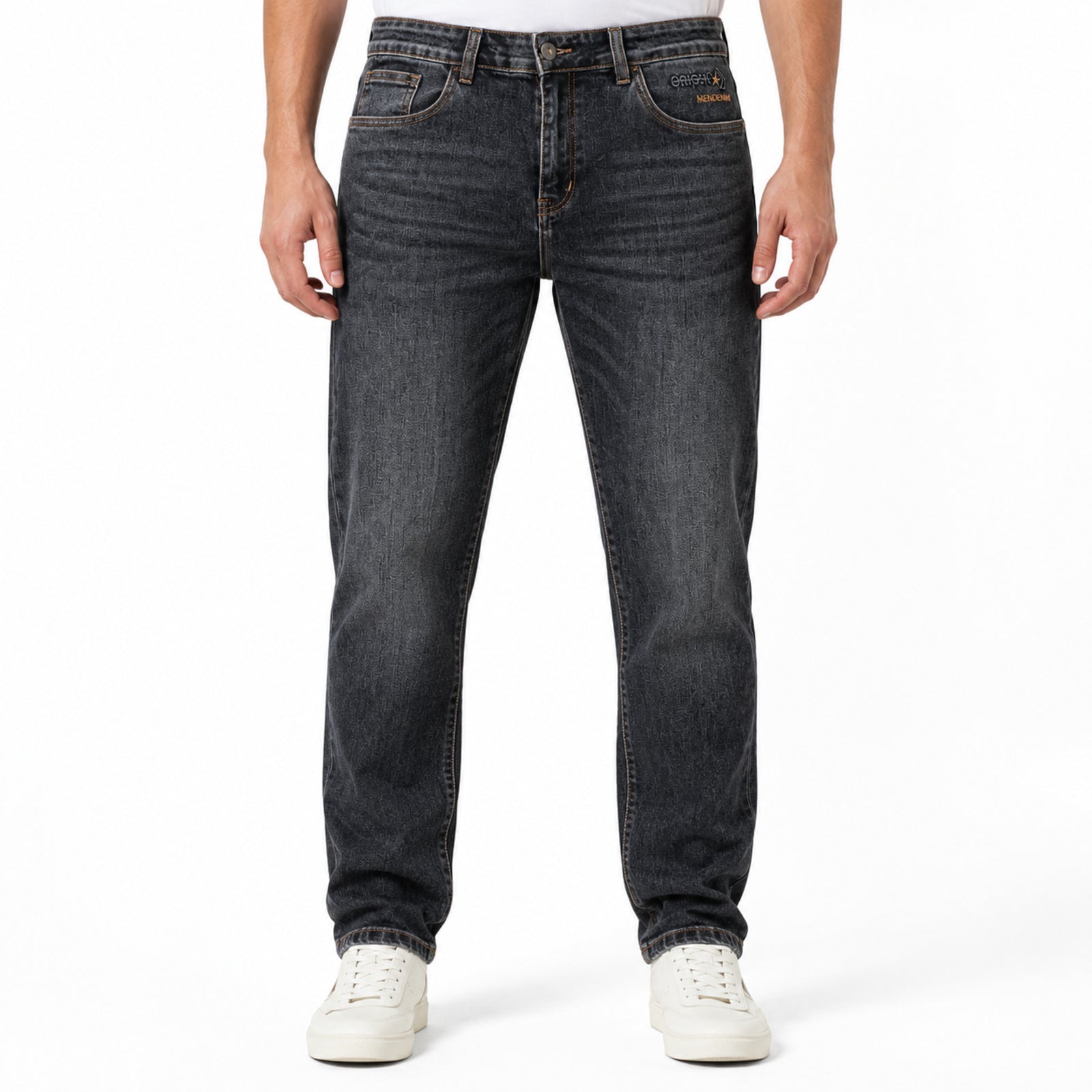 Men's Blackish Indigowash Regular Fit Casual Denim Jeans