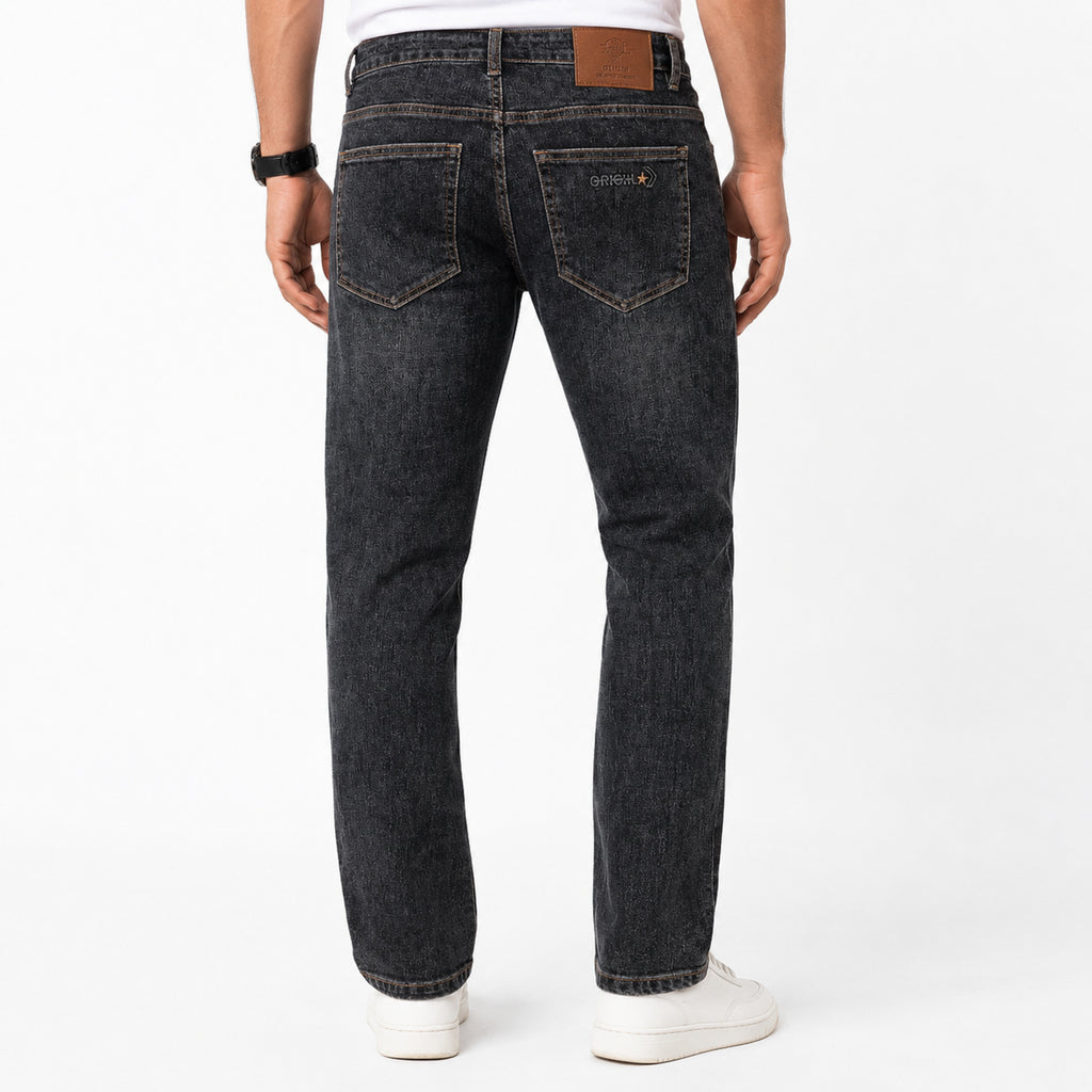 Men's Blackish Indigowash Regular Fit Casual Denim Jeans