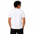 Men's Arctic White Artistic Graphic Casual T-Shirt
