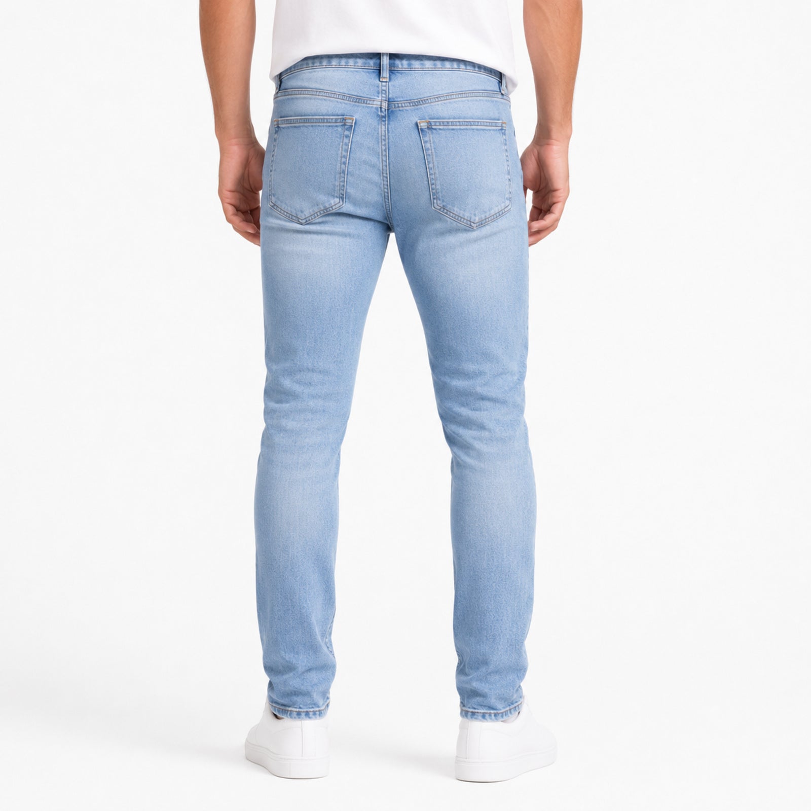 Classic Sky Blue Slim Fit Denim Jeans