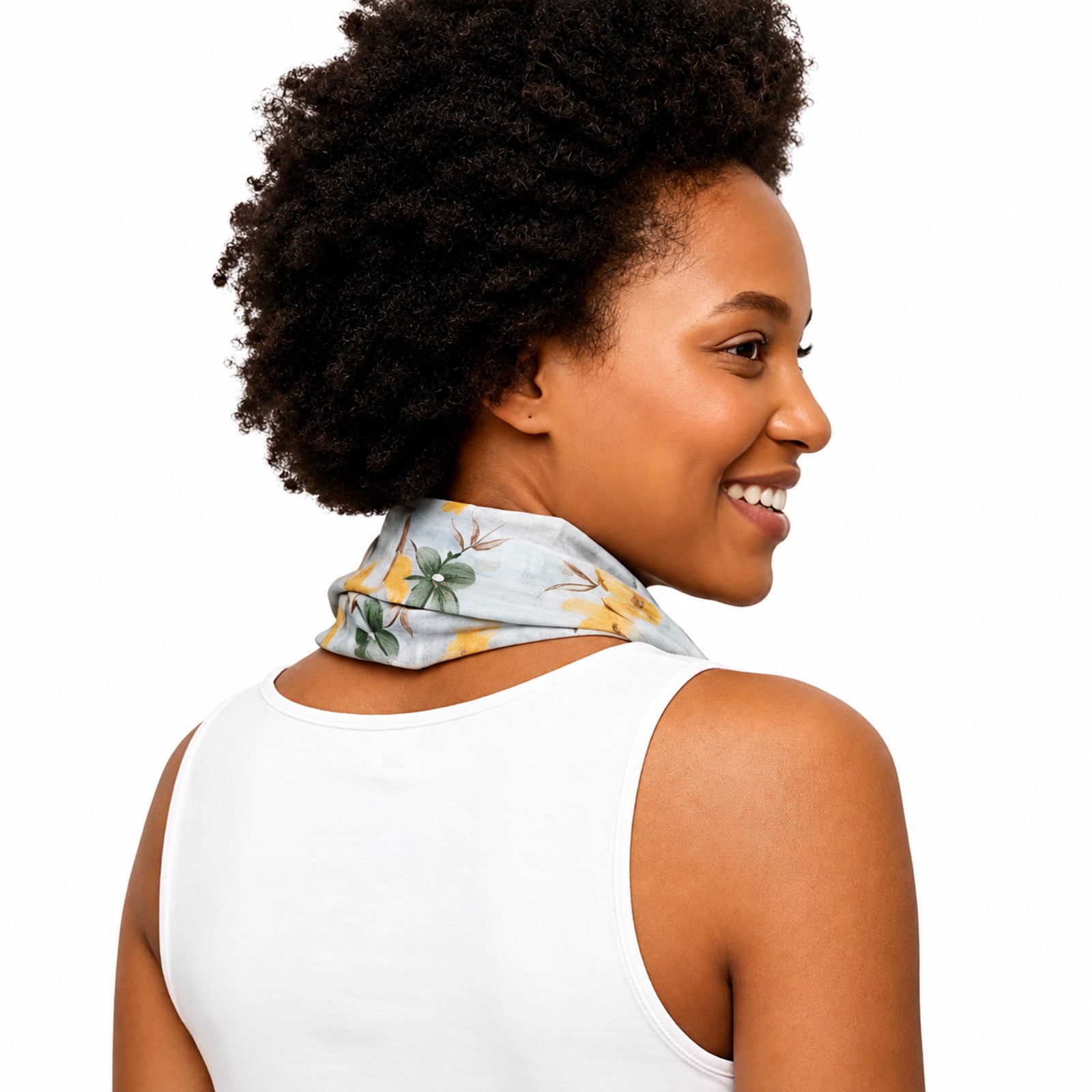 Women's Floral Printed Loop Scarf