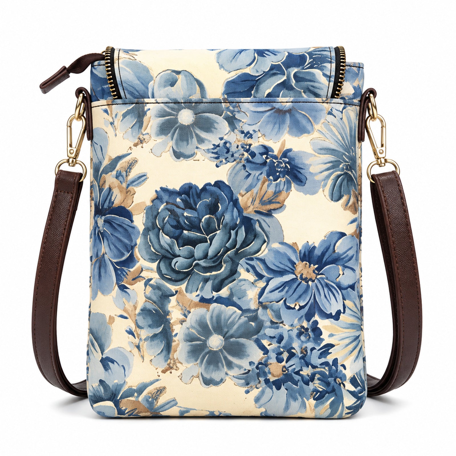 Women's Blue Floral Printed Sling Bag