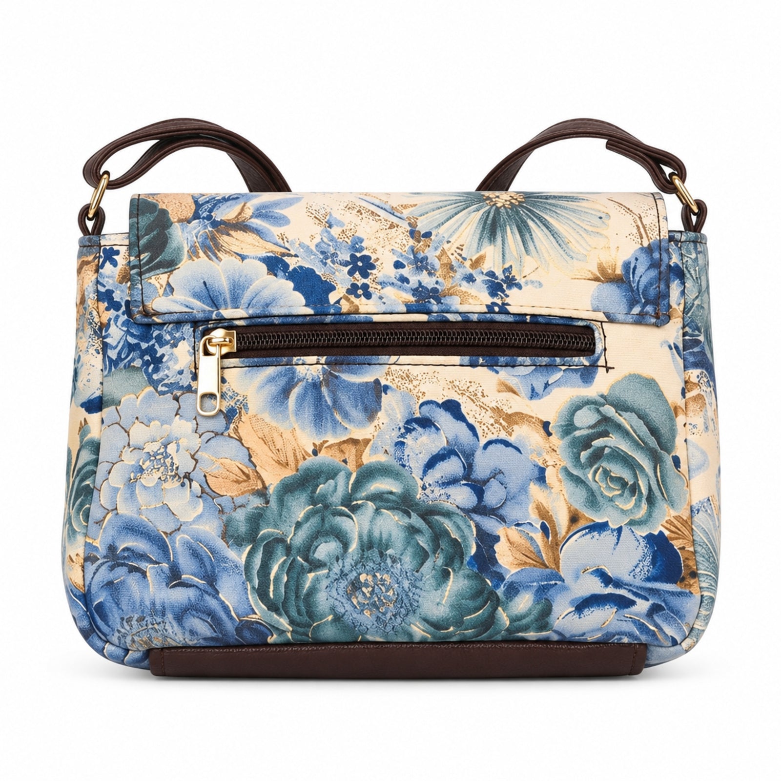 Women's Blue Floral Print Sling Bag | Elegant Crossbody Shoulder Bag for Women