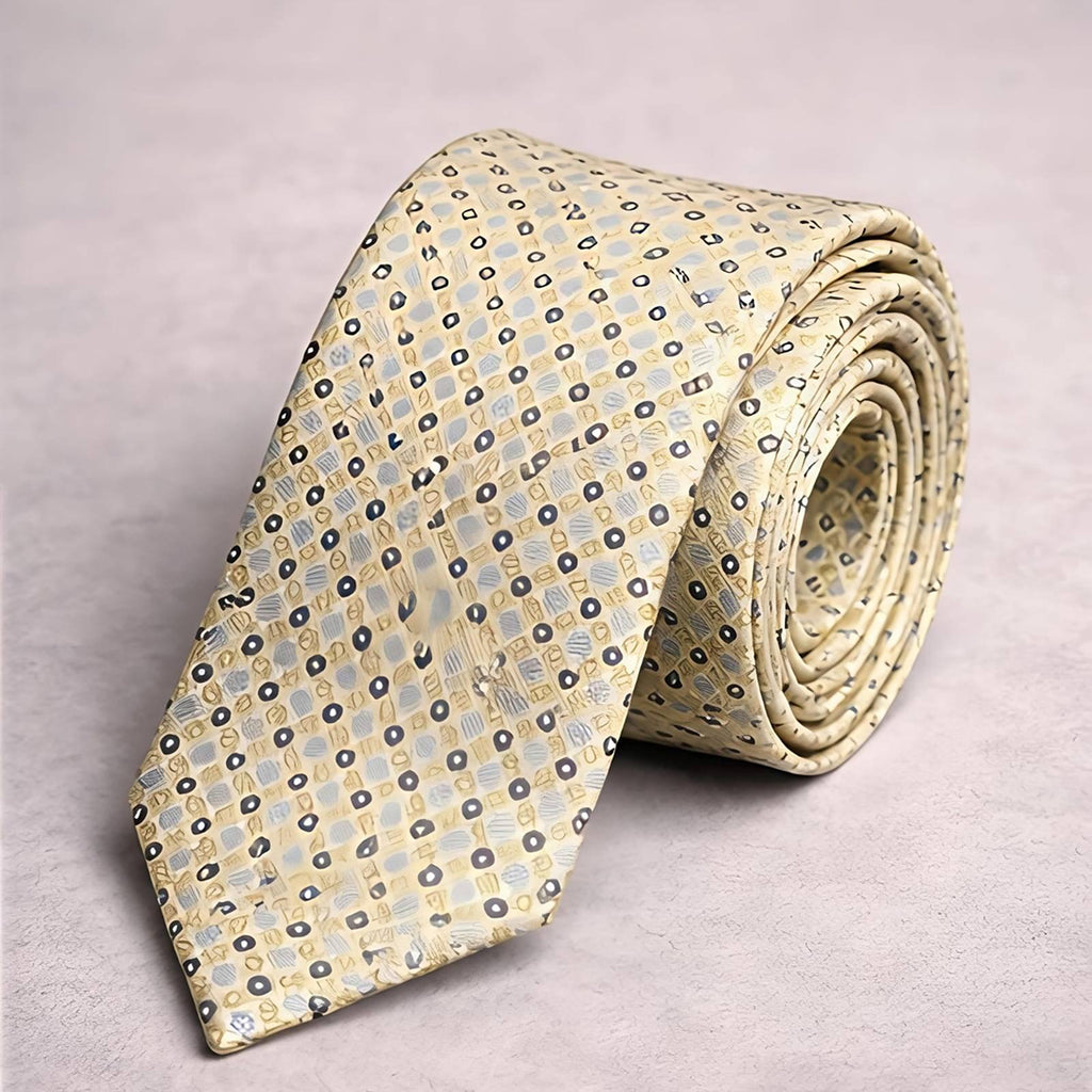 Cream Orbit - Dot Tie