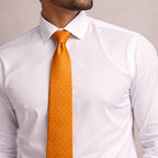 Orange Micro - Dot Tie