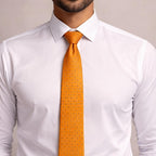 Orange Micro - Dot Tie