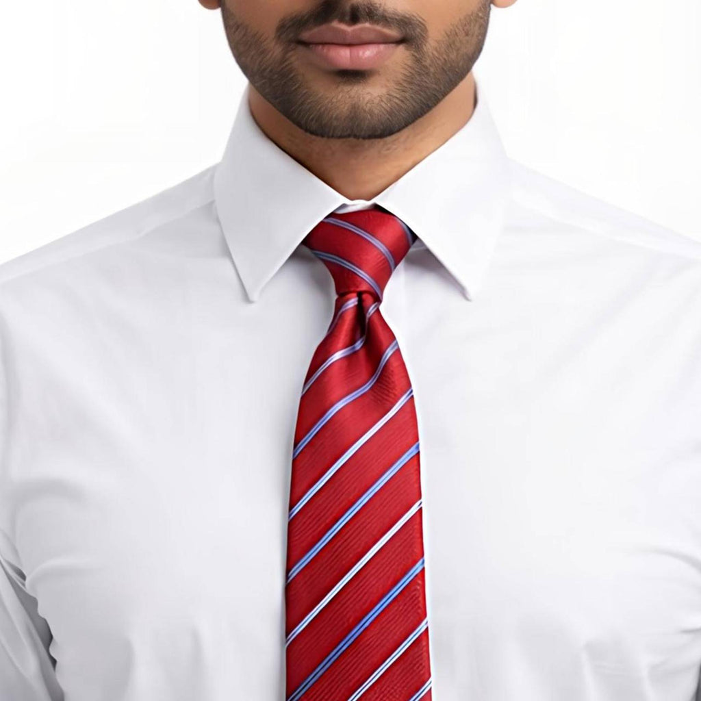 Red Diagonal Strip Tie