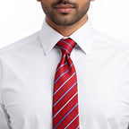 Red Diagonal Strip Tie